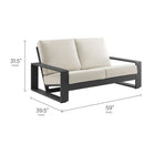 Modway Lirienne Outdoor Patio Aluminum Loveseat