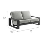 Modway Lirienne Outdoor Patio Aluminum Loveseat