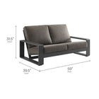Modway Lirienne Outdoor Patio Aluminum Loveseat