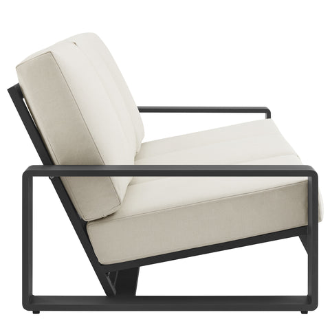 Modway Lirienne 2-Piece Outdoor Patio Aluminum Furniture Set  