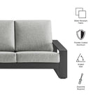 Modway Lirienne Outdoor Patio Aluminum Sofa