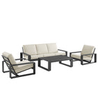 Modway Lirienne 4-Piece Outdoor Patio Aluminum Furniture Set EEI-7306