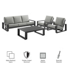 Modway Lirienne 4-Piece Outdoor Patio Aluminum Furniture Set EEI-7306