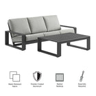 Modway Lirienne 2-Piece Outdoor Patio Aluminum Furniture Set