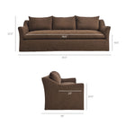 Modway Somerset 92" Linen Blend Slipcovered Sofa