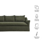 Modway Somerset 92" Linen Blend Slipcovered Sofa