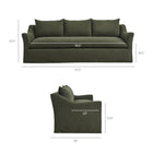 Modway Somerset 92" Linen Blend Slipcovered Sofa