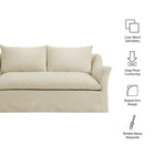 Modway Somerset 70" Linen Blend Slipcovered Loveseat