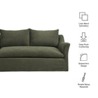 Modway Somerset 70" Linen Blend Slipcovered Loveseat