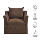 Modway Somerset Linen Blend Slipcovered Armchair