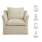 Modway Somerset Linen Blend Slipcovered Armchair