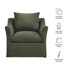 Modway Somerset Linen Blend Slipcovered Armchair