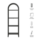 Modway Vexley 72 Inch Tall Narrow Arched Bookshelf