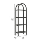 Modway Vexley 72 Inch Tall Narrow Arched Bookshelf
