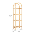 Modway Vexley 72 Inch Tall Narrow Arched Bookshelf