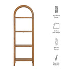 Modway Vexley 72 Inch Tall Narrow Arched Bookshelf