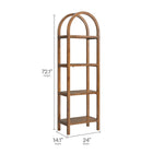 Modway Vexley 72 Inch Tall Narrow Arched Bookshelf