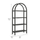 Modway Vexley 72 Inch Large Arched Bookshelf