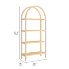 Modway Vexley 72 Inch Large Arched Bookshelf