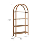 Modway Vexley 72 Inch Large Arched Bookshelf