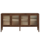 Modway Nell 72" Glass Door Sideboard Storage Display Cabinet