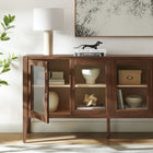 Modway Nell 72" Glass Door Sideboard Storage Display Cabinet