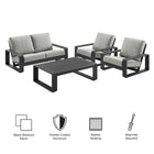 Modway Lirienne 4-Piece Outdoor Patio Aluminum Furniture Set