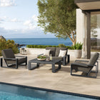 Modway Lirienne 4-Piece Outdoor Patio Aluminum Furniture Set