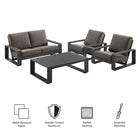 Modway Lirienne 4-Piece Outdoor Patio Aluminum Furniture Set