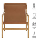 Modway Sonora Leather Sling Chair