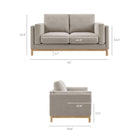 Modway Roscoe 63 inch Fabric Loveseat