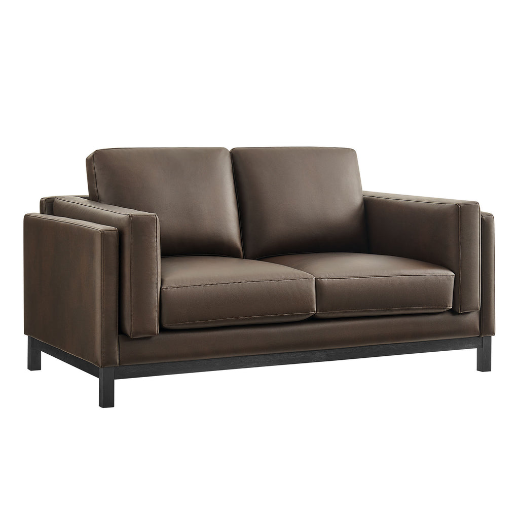 Modway Roscoe 63 inch Vegan Leather Loveseat  