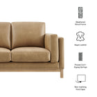 Modway Roscoe 63 inch Vegan Leather Loveseat