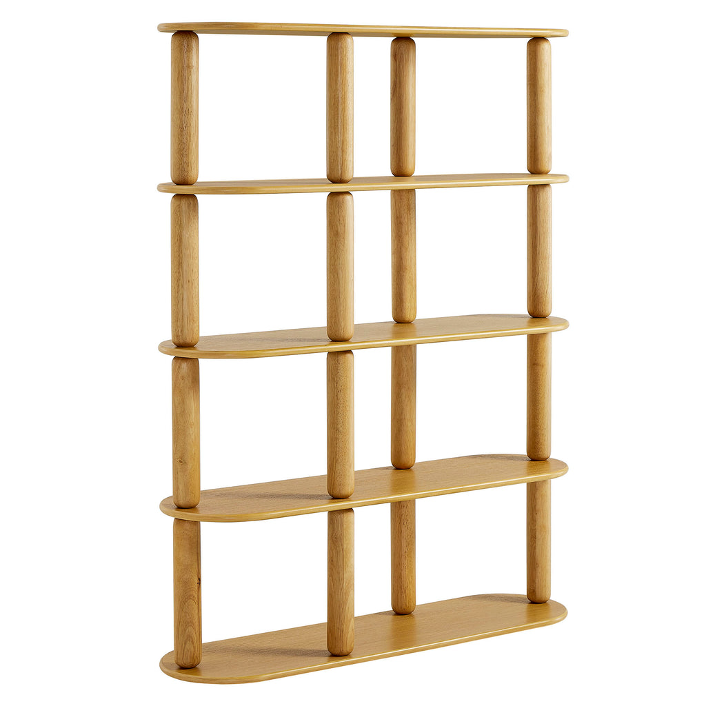 Modway Arcus 4-Tier Oval Wood Bookshelf  