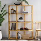 Modway Arcus 4-Tier Oval Wood Bookshelf