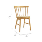 Modway Lykke Curved Spindle Back Dining Chairs Set of 2