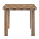 Modway Oscar 36 Inch Square Checkered Dining Table