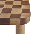 Modway Oscar 36 Inch Square Checkered Dining Table