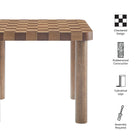 Modway Oscar 36 Inch Square Checkered Dining Table