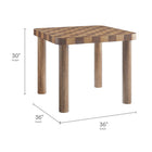 Modway Oscar 36 Inch Square Checkered Dining Table