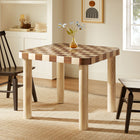 Modway Oscar 36 Inch Square Checkered Dining Table