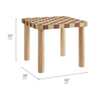 Modway Oscar 36 Inch Square Checkered Dining Table