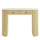 Modway Caldera 42" Curved Solid Wood and Marble Console Table