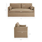Modway Wellfleet Slipcovered Linen-Blend Loveseat