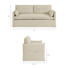 Modway Wellfleet Slipcovered Linen-Blend Loveseat