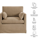 Modway Wellfleet Slipcovered Linen-Blend Armchair