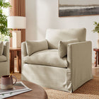 Modway Wellfleet Slipcovered Linen-Blend Armchair