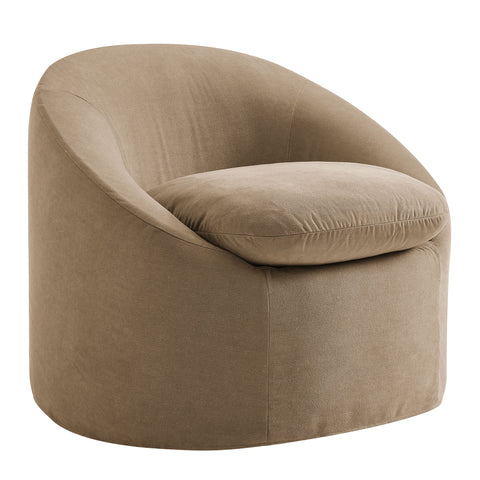Modway Sadie Slipcovered Linen-Blend Round Accent Chair