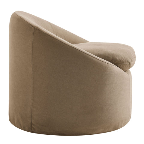 Modway Sadie Slipcovered Linen-Blend Round Accent Chair