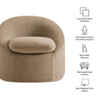 Modway Sadie Slipcovered Linen-Blend Round Accent Chair